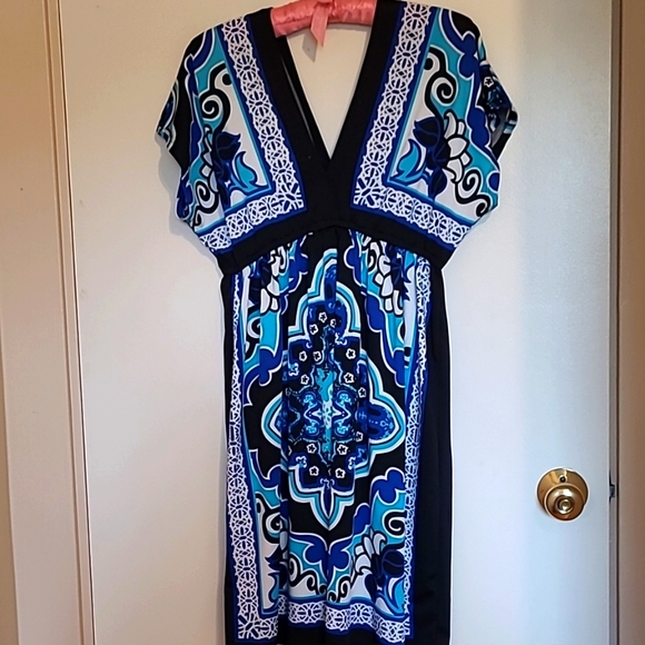 Bailey Blue Colorful Blue Paisley Bandana Dress - Picture 4 of 5